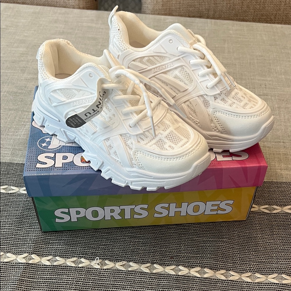 White Kids Sports Shoes